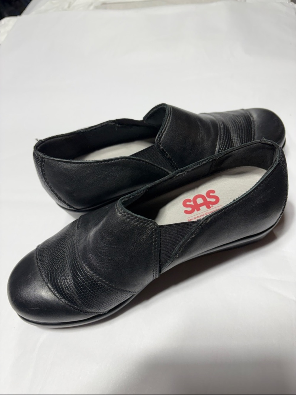 SAS Nora Slip On comfort Shoes Black‎ Size 6 WW